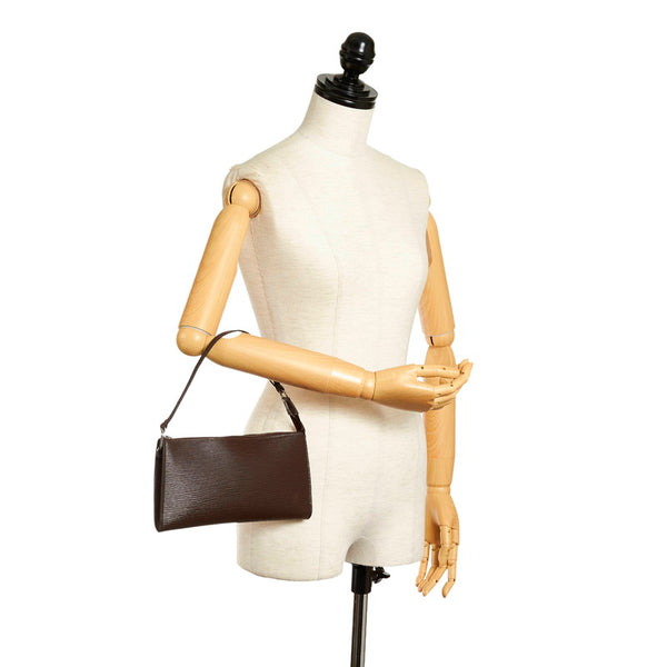 ルイ ヴィトン エピ アクセソワール 24 ポーチ M5294D ブラウン レザー レディース LOUIS VUITTON 【中古】