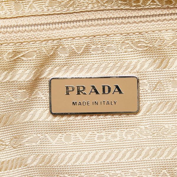 プラダ リュック バックパック ベージュ ナイロン レザー レディース PRADA 【中古】