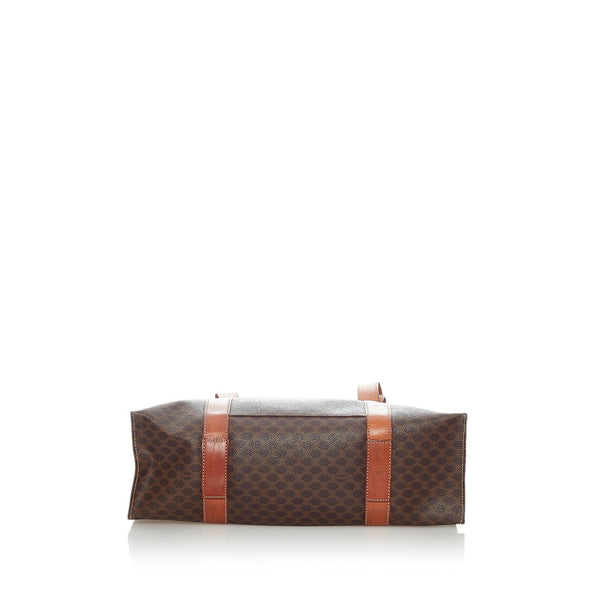 セリーヌ マカダム トートバッグ ブラウン PVC レザー レディース CELINE 【中古】