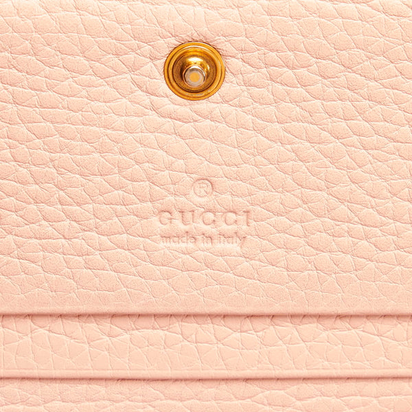 グッチ アニマリエ ビー 二つ折り財布 460185 ピンク レザー レディース GUCCI 【中古】