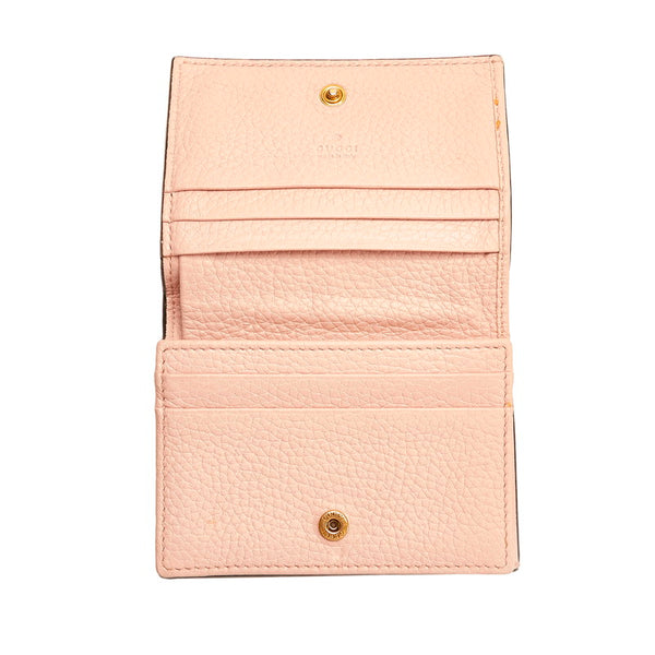 グッチ アニマリエ ビー 二つ折り財布 460185 ピンク レザー レディース GUCCI 【中古】