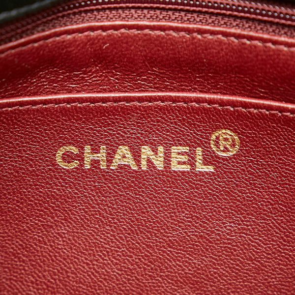 シャネル マトラッセ ダイアナ チェーン ショルダーバッグ ブラック ゴールド ラムスキン レディース CHANEL 【中古】