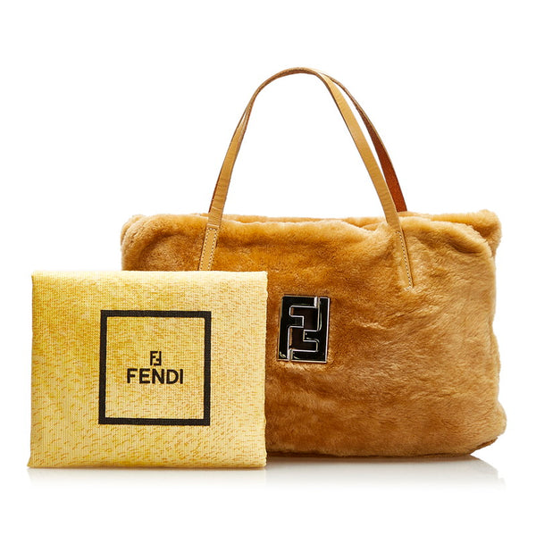 フェンディ ハンドバッグ 15786 ブラウン ムートン レディース FENDI 【中古】