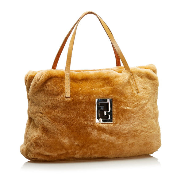 フェンディ ハンドバッグ 15786 ブラウン ムートン レディース FENDI 【中古】