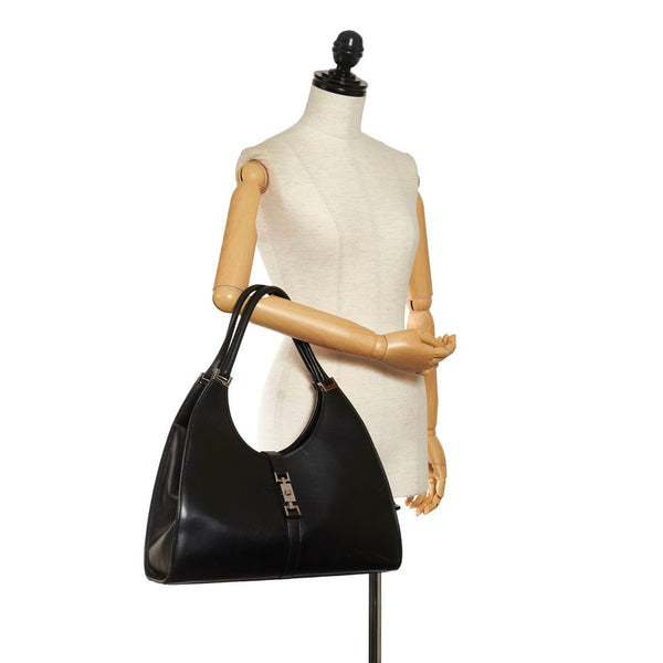 グッチ ジャッキー ハンドバッグ 002 1066 ブラック レザー レディース GUCCI 【中古】