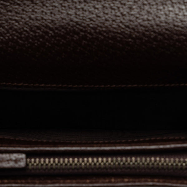 グッチ GGキャンバス 二つ折り財布 154258 ベージュ ブラウン キャンバス レザー レディース GUCCI 【中古】