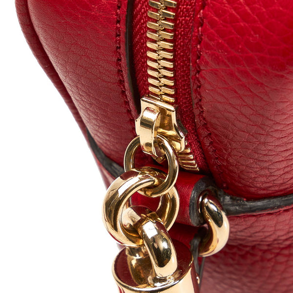 グッチ ソーホー スモール ディスコバッグ 斜め掛け ショルダーバッグ  308364 レッド レザー レディース GUCCI 【中古】