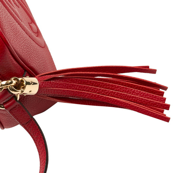 グッチ ソーホー スモール ディスコバッグ 斜め掛け ショルダーバッグ  308364 レッド レザー レディース GUCCI 【中古】