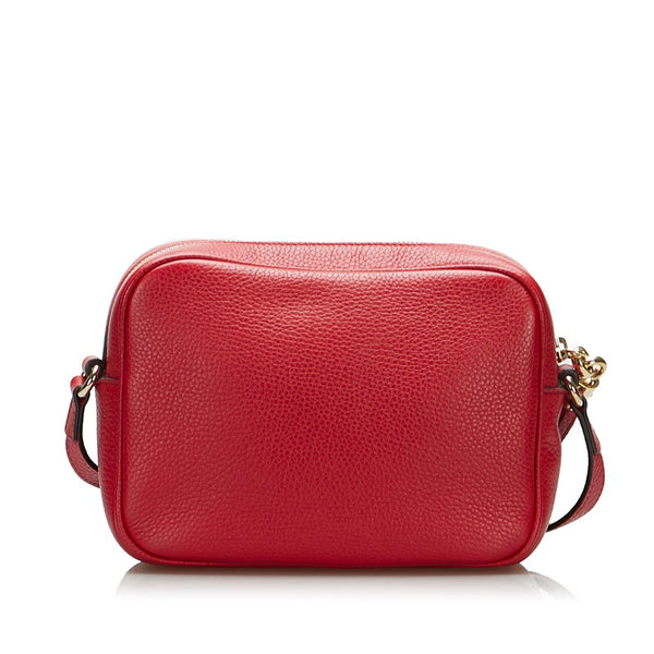 グッチ ソーホー スモール ディスコバッグ 斜め掛け ショルダーバッグ  308364 レッド レザー レディース GUCCI 【中古】