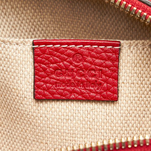 グッチ ソーホー スモール ディスコバッグ 斜め掛け ショルダーバッグ  308364 レッド レザー レディース GUCCI 【中古】