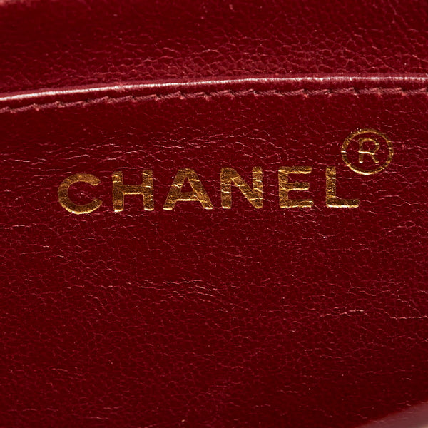 シャネル マトラッセ ダイアナ チェーン 斜め掛け ショルダーバッグ ブラック ラムスキン レディース CHANEL 【中古】