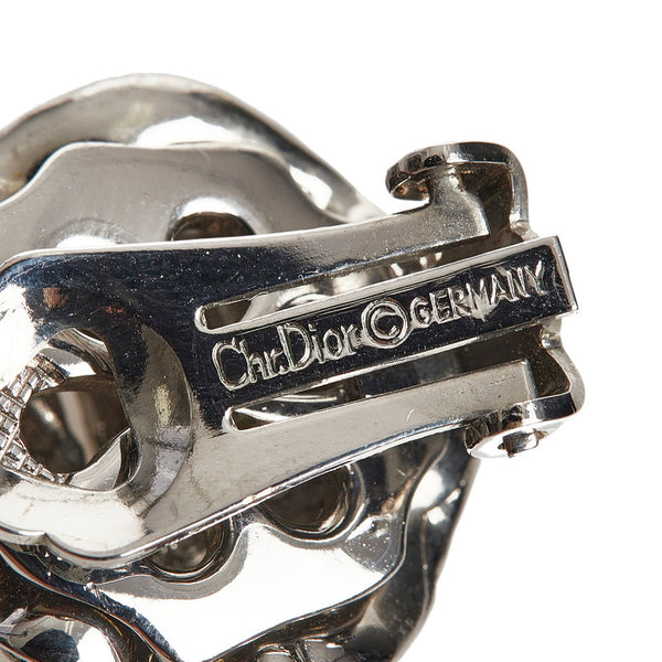 ディオール ラインストーン イヤリング シルバー メタル レディース Dior 【中古】