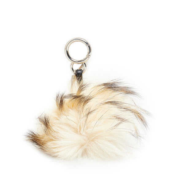 フェンディ モンスター キーホルダー チャーム レッド ベージュ マルチカラー ファー レディース FENDI 【中古】
