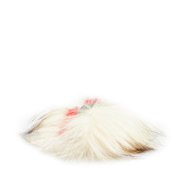 フェンディ モンスター キーホルダー チャーム レッド ベージュ マルチカラー ファー レディース FENDI 【中古】