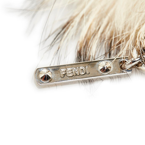 フェンディ モンスター キーホルダー チャーム レッド ベージュ マルチカラー ファー レディース FENDI 【中古】