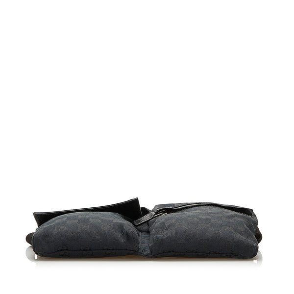 グッチ GGキャンバス ボディバッグ ウエストバッグ 28566 ブラック キャンバス レザー レディース GUCCI 【中古】