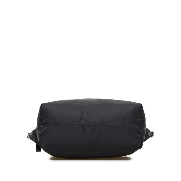 プラダ 三角ロゴプレート トートバッグ ショルダーバッグ 2WAY VA0897 ブラック ナイロン レザー レディース PRADA 【中古】