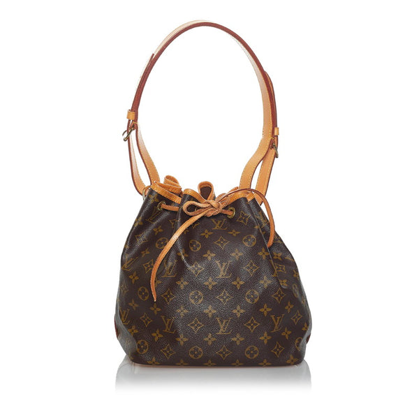 ルイ ヴィトン モノグラム プチノエ ワンショルダーバッグ M42226 ブラウン PVC レザー レディース LOUIS VUITTON 【中古】