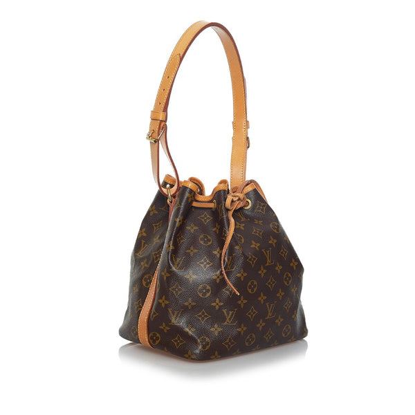 ルイ ヴィトン モノグラム プチノエ ワンショルダーバッグ M42226 ブラウン PVC レザー レディース LOUIS VUITTON 【中古】
