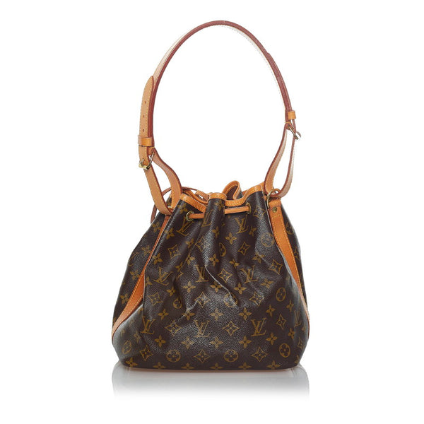 ルイ ヴィトン モノグラム プチノエ ワンショルダーバッグ M42226 ブラウン PVC レザー レディース LOUIS VUITTON 【中古】