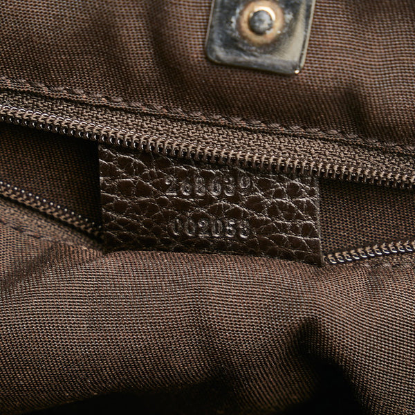 グッチ GGクリスタル トートバッグ ショルダーバッグ 268639 ベージュ ブラウン PVC レザー レディース GUCCI 【中古】