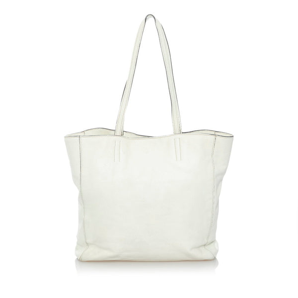 ミュウミュウ トートバッグ ホワイト レザー レディース MIUMIU 【中古】