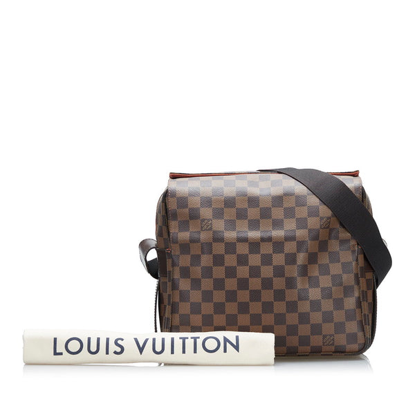 ルイ ヴィトン ダミエ  ナヴィグリオ 斜め掛け ショルダーバッグ N45255 ブラウン PVC レザー レディース LOUIS VUITTON 【中古】