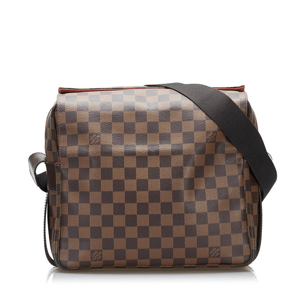 ルイ ヴィトン ダミエ  ナヴィグリオ 斜め掛け ショルダーバッグ N45255 ブラウン PVC レザー レディース LOUIS VUITTON 【中古】