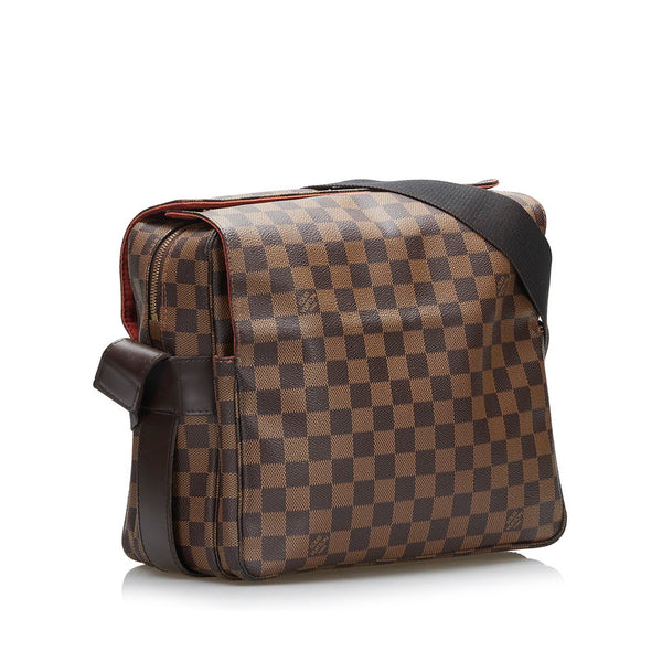 ルイ ヴィトン ダミエ  ナヴィグリオ 斜め掛け ショルダーバッグ N45255 ブラウン PVC レザー レディース LOUIS VUITTON 【中古】