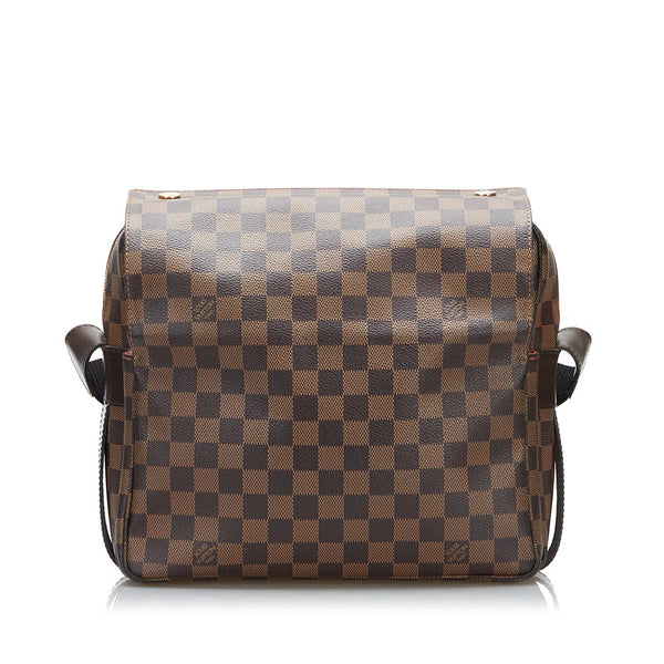 ルイ ヴィトン ダミエ  ナヴィグリオ 斜め掛け ショルダーバッグ N45255 ブラウン PVC レザー レディース LOUIS VUITTON 【中古】
