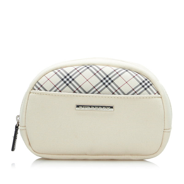 バーバリー ノバチェック ポーチ ハンカチ セット ベージュ キャンバス レディース BURBERRY 【中古】