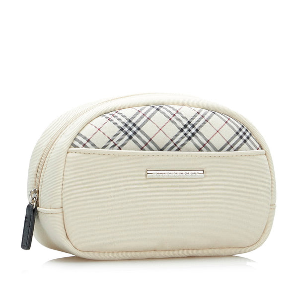バーバリー ノバチェック ポーチ ハンカチ セット ベージュ キャンバス レディース BURBERRY 【中古】