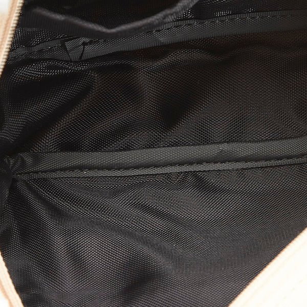 バーバリー ノバチェック ポーチ ハンカチ セット ベージュ キャンバス レディース BURBERRY 【中古】