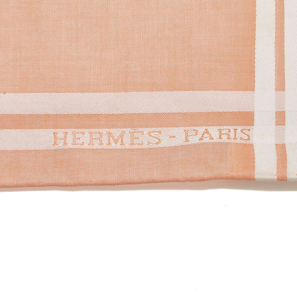 エルメス ソルド ハンカチ ローズクレール コットン レディース HERMES 【中古】