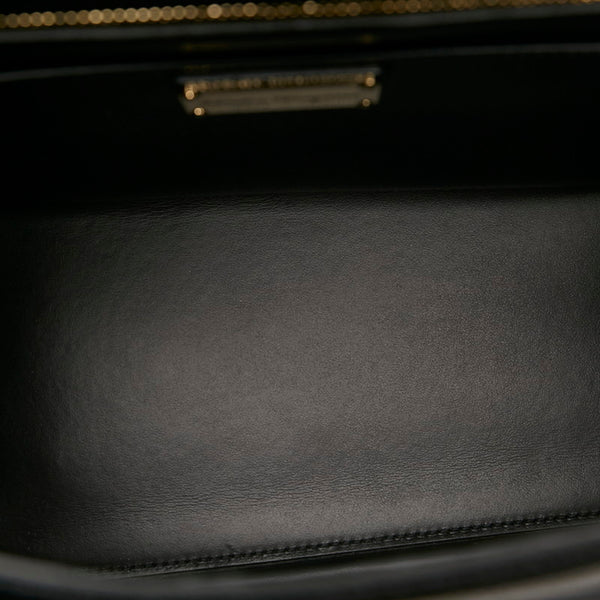 サルヴァトーレフェラガモ ヴァラリボン チェーン ハンドバッグ ショルダーバッグ 2WAY EZ-21 G697 ブラック レザー レディース Salvatore Ferragamo 【中古】