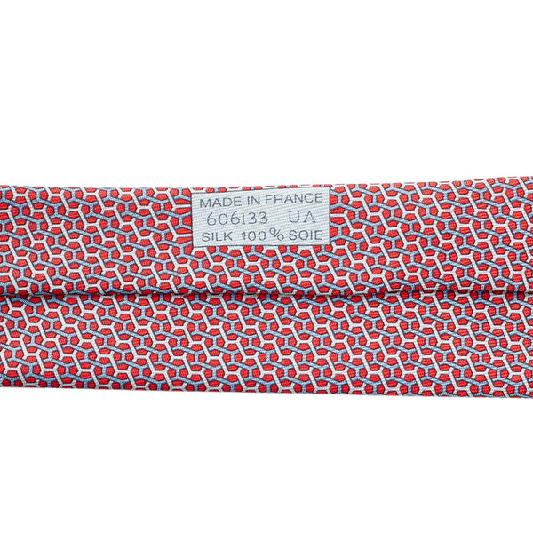 エルメス レッド シルク ネクタイ メンズ HERMES 【中古】