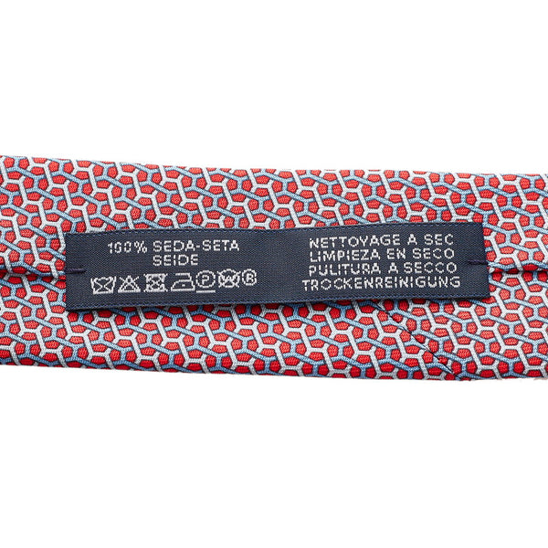 エルメス レッド シルク ネクタイ メンズ HERMES 【中古】