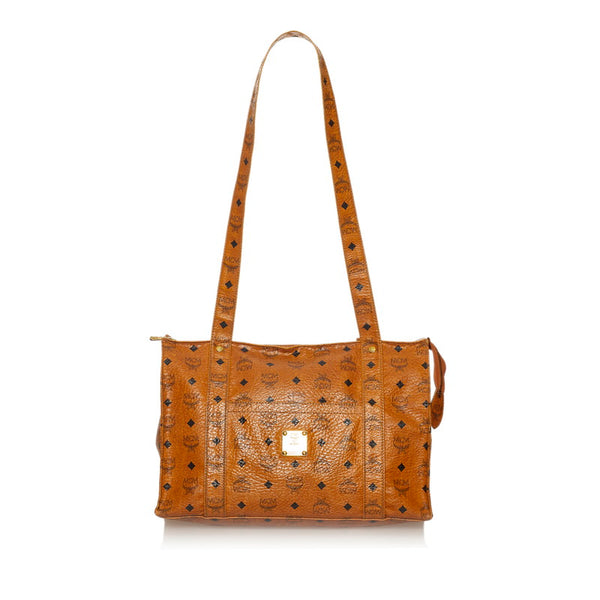 エム シー エム ヴィセトス トートバッグ ブラウン PVC レディース MCM 【中古】