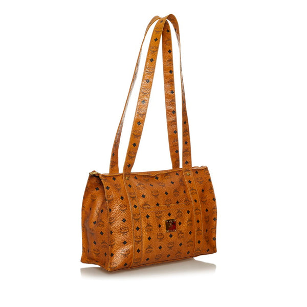 エム シー エム ヴィセトス トートバッグ ブラウン PVC レディース MCM 【中古】
