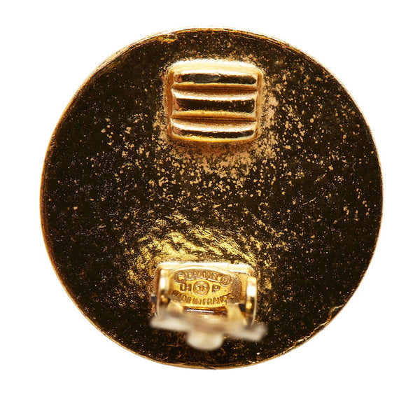 シャネル ココマーク イヤリング ゴールド ブラック メッキ レディース CHANEL 【中古】