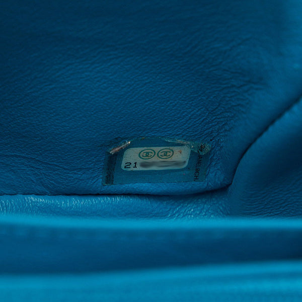 シャネル ココマーク Vステッチ チェーン ショルダーバッグ エメラルドグリーン パテントレザー レディース CHANEL 【中古】