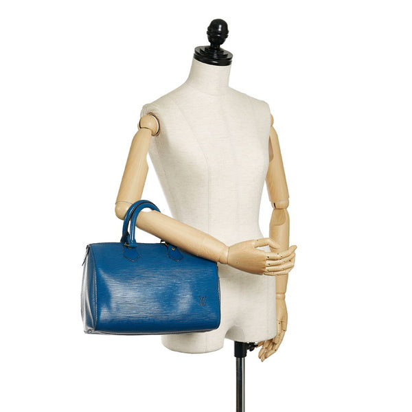 ルイ ヴィトン エピ スピーディ25 ハンドバッグ ミニボストンバッグ M43015 トレドブルー レザー レディース LOUIS VUITTON 【中古】