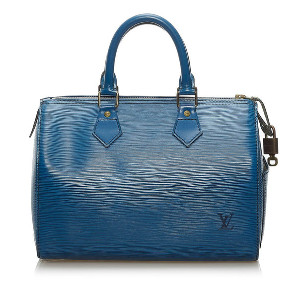 ルイ ヴィトン エピ スピーディ25 ハンドバッグ ミニボストンバッグ M43015 トレドブルー レザー レディース LOUIS VUITTON 【中古】