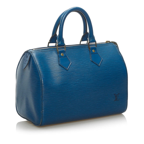 ルイ ヴィトン エピ スピーディ25 ハンドバッグ ミニボストンバッグ M43015 トレドブルー レザー レディース LOUIS VUITTON 【中古】