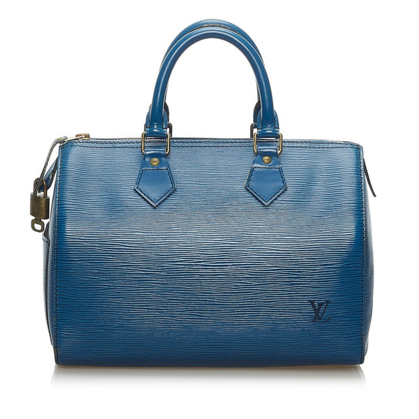ルイ ヴィトン エピ スピーディ25 ハンドバッグ ミニボストンバッグ M43015 トレドブルー レザー レディース LOUIS VUITTON 【中古】