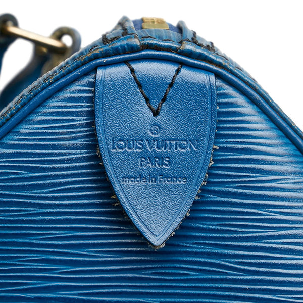 ルイ ヴィトン エピ スピーディ25 ハンドバッグ ミニボストンバッグ M43015 トレドブルー レザー レディース LOUIS VUITTON 【中古】