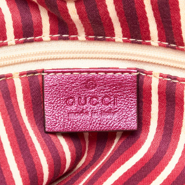 グッチ GGキャンバス インターロッキングG トートバッグ 169946 ベージュ ピンク キャンバス レザー レディース GUCCI 【中古】