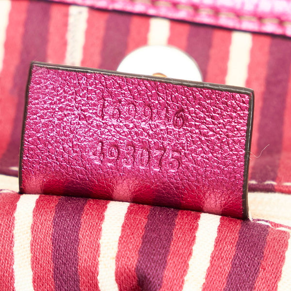 グッチ GGキャンバス インターロッキングG トートバッグ 169946 ベージュ ピンク キャンバス レザー レディース GUCCI 【中古】