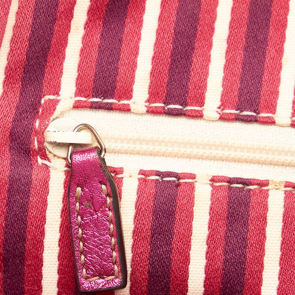 グッチ GGキャンバス インターロッキングG トートバッグ 169946 ベージュ ピンク キャンバス レザー レディース GUCCI 【中古】