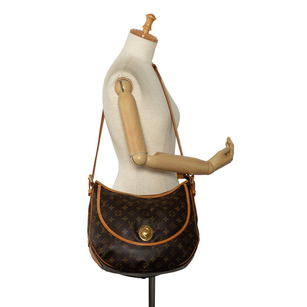 ルイ ヴィトン モノグラム トゥラムGM ショルダーバッグ M40075 ブラウン PVC レザー レディース LOUIS VUITTON 【中古】